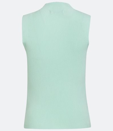 Blusa Musculosa Básica de Punto con Cuello Alto 7