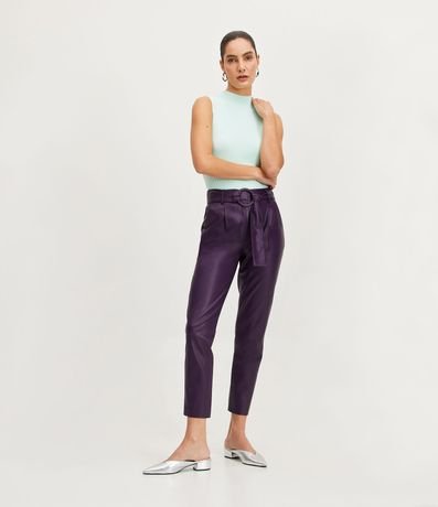 Blusa Musculosa Básica de Punto con Cuello Alto 3