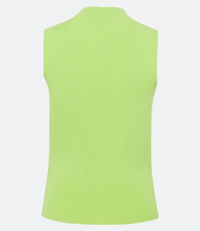 Blusa Musculosa Básica de Punto con Cuello Alto 7