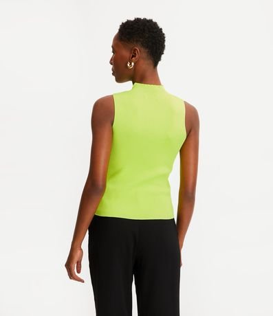 Blusa Musculosa Básica de Punto con Cuello Alto 3