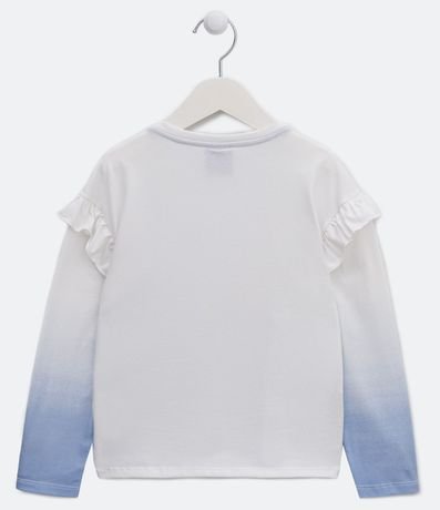 Blusa Infantil con Volados en los Hombros y Estampado Elsa - Talle 2 a 8 años 2