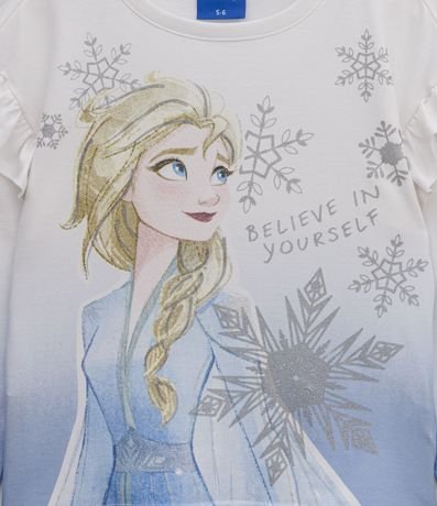 Blusa Infantil con Volados en los Hombros y Estampado Elsa - Talle 2 a 8 años 3