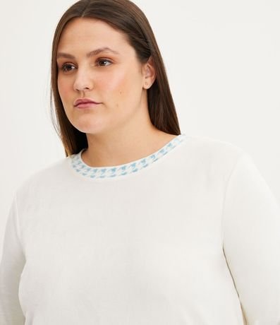 Pijama Largo en Plush con Estampado de Cuadros Curve & Plus Size 3