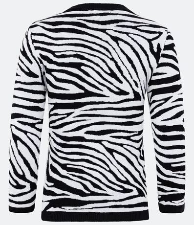 Blusa de Punto con Manga 3/4 y Estampa Animal Print Cebra 6