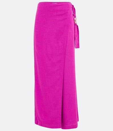 Pantalón Cruzado en Viscolino con Lazo Lateral 5