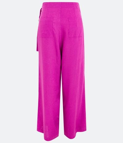 Pantalón Cruzado en Viscolino con Lazo Lateral 6