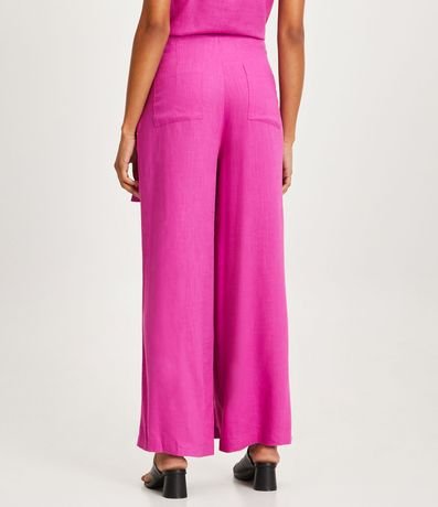 Pantalón Cruzado en Viscolino con Lazo Lateral 3