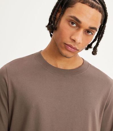 Remera Regular en Algodón Peruano con Puño Ajustado 5