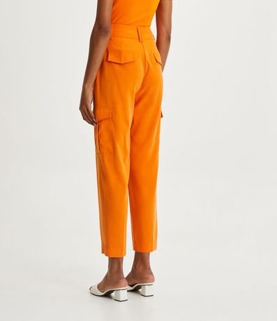 Pantalón Cargo en Viscosa con Cintura Cruzada 3