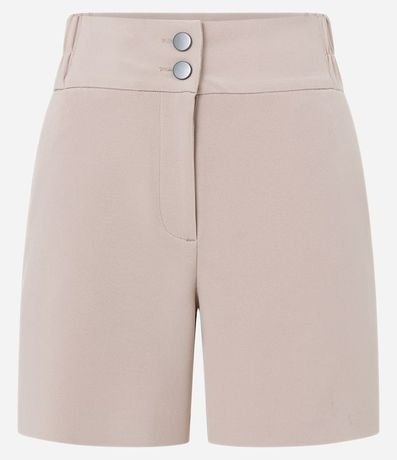 Bermuda con Cintura Elástica Sin Estampado 6