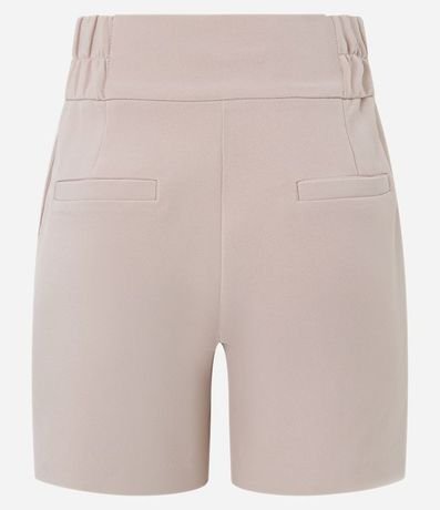 Bermuda con Cintura Elástica Sin Estampado 7