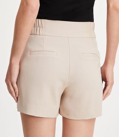Bermuda con Cintura Elástica Sin Estampado 3