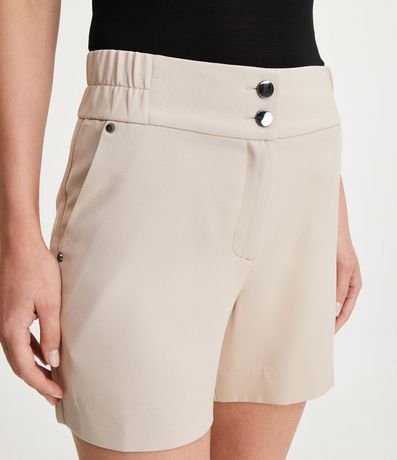Bermuda con Cintura Elástica Sin Estampado 4