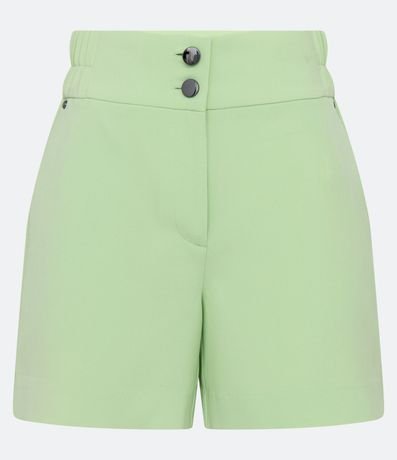 Short Sastre con Cintura Elástica y Abotonado Doble 6