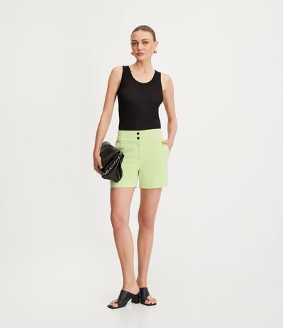 Short Sastre con Cintura Elástica y Abotonado Doble 2