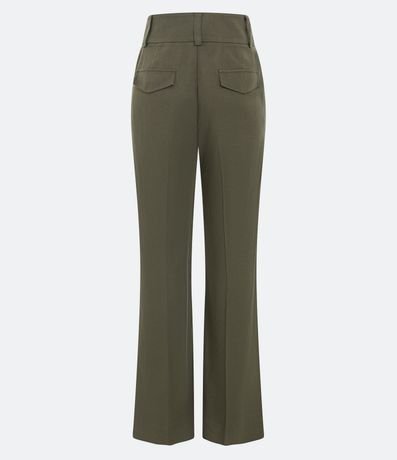 Pantalón Flare Cintura Alta en Viscosa con Hebilla en la Trabilla 6