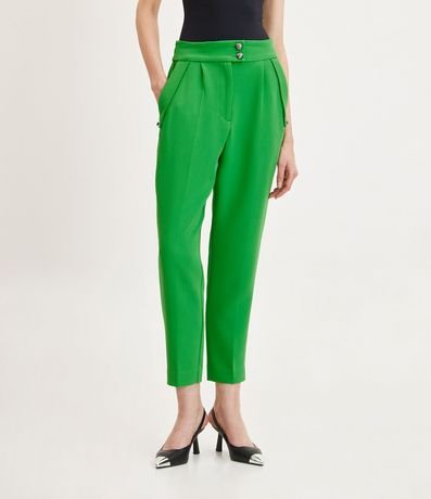 Pantalón Carrot Sastrería en Crepé Texturizado con Bolsillos 2