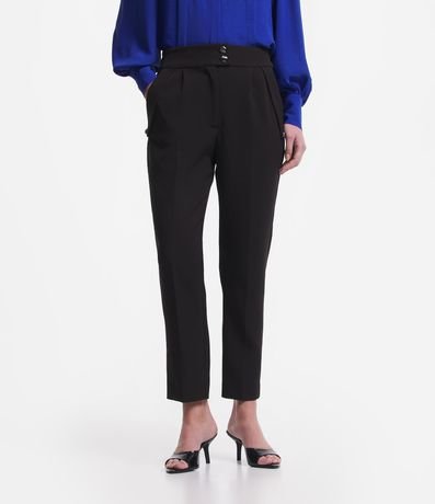 Pantalón Carrot Sastrería en Crepé Texturizado con Bolsillos 2