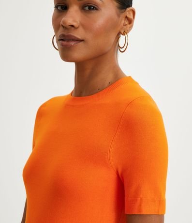 Blusa Básica de Punto con Cuello Redondo 5