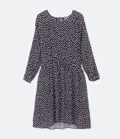 Vestido Corto en Viscosa con Estampado de Corazón y Elástico en la Cintura Curve & Plus Size 6