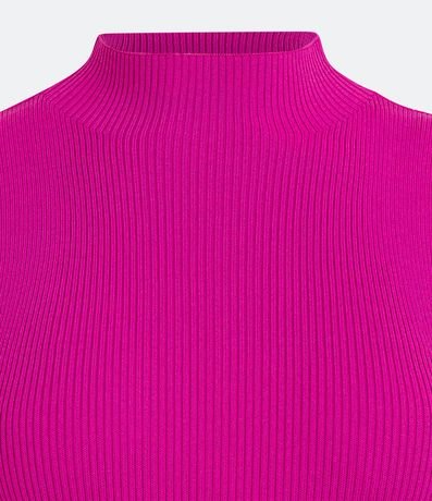 Blusa Musculosa Básica de Punto con Cuello Alto 10