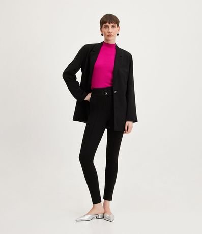 Blusa Musculosa Básica de Punto con Cuello Alto 3