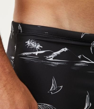 Sunga con Estampa Tropical y Lazo Interno 4