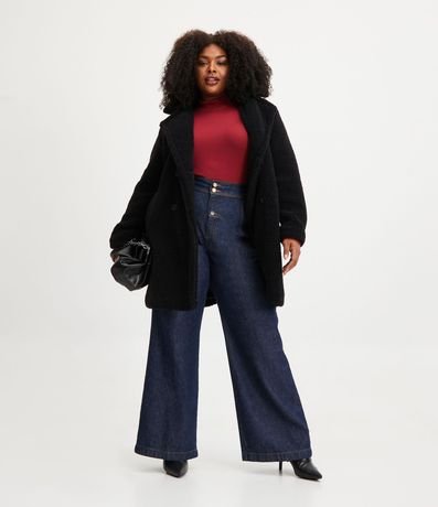 Blusa Básica en Viscolycra con Cuello Alto Curve & Plus Size 2