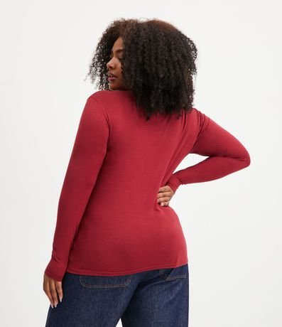 Blusa Básica en Viscolycra con Cuello Alto Curve & Plus Size 3