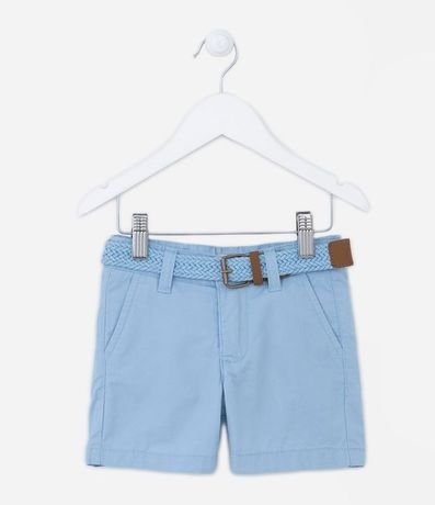 Bermuda Infantil en Sarga con Cinturón - Talle 1 a 4 años 1