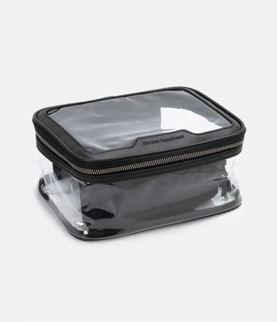 Necesaire Rectangular en PVC con Detalles en PU y Bolsita 1