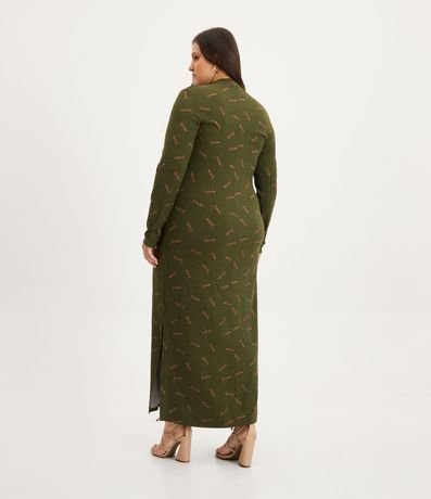 Vestido Midi en Ribana con Estampado de Jaguar Curve & Plus Size 2