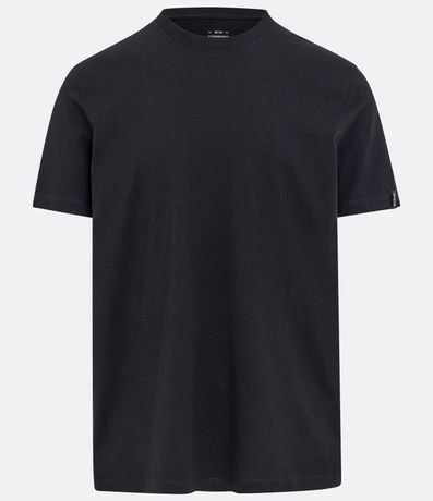 Remera Comfort Básica en Media Malla con Textura y Manga Corta