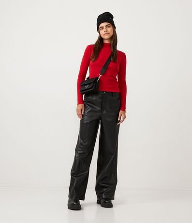 Blusa en Algodón Manga Larga y Cuello Alto 3