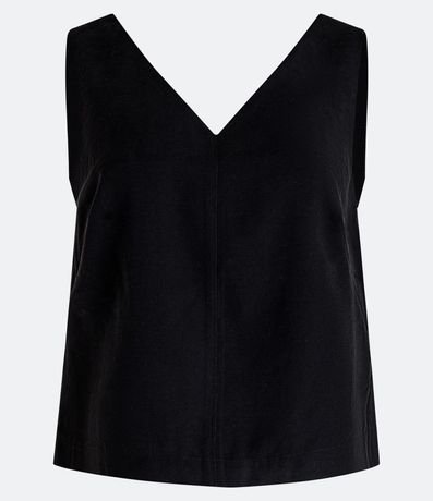 Blusa sin Manga en Liocel con Escote V y Pence na sisa 6