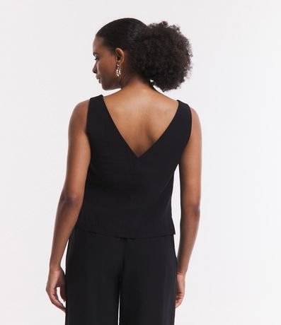 Blusa sin Manga en Liocel con Escote V y Pence na sisa 3