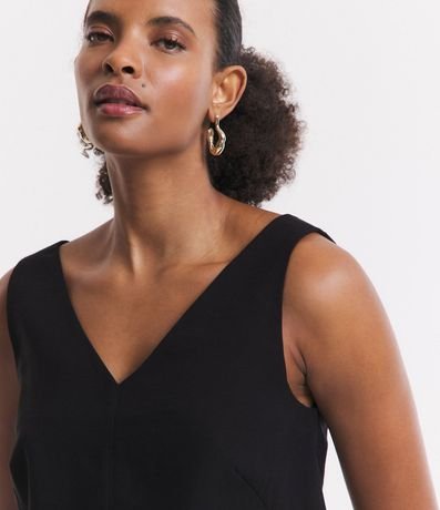 Blusa sin Manga en Liocel con Escote V y Pence na sisa 5