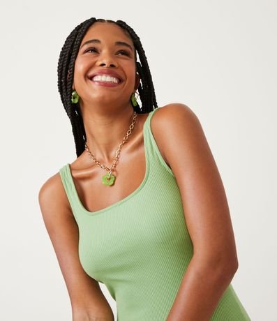 Vestido Midi en Algodón con Escote Cuadrado 4