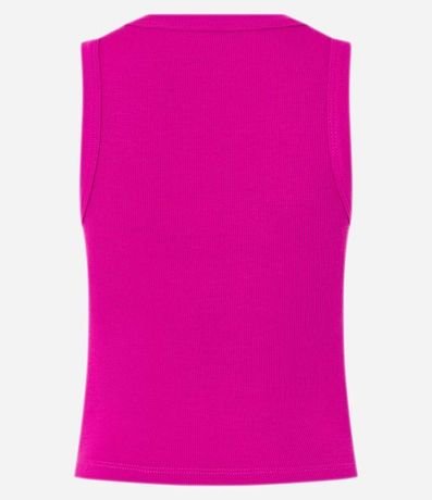 Blusa Cropped sin Manga en Ribana con Cuello Redondo 9
