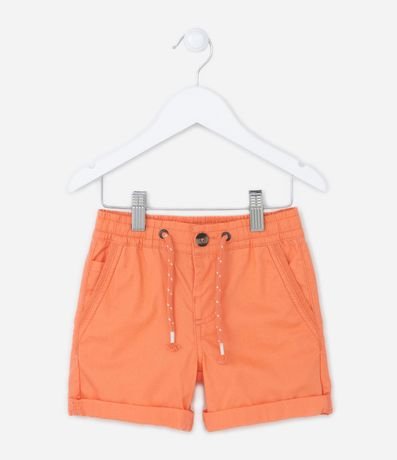 Bermuda Infantil en Sarga con Bajo Plegado - Talle 1 a 4 años