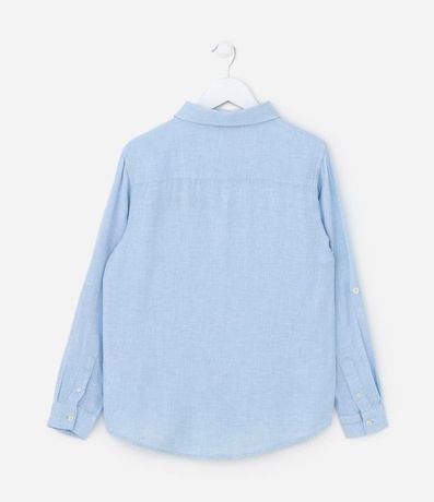 Camisa Infantil en Lino con Pequeño Bolsillo - Talle 5 a 14 años 2