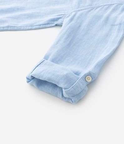 Camisa Infantil en Lino con Pequeño Bolsillo - Talle 5 a 14 años 4