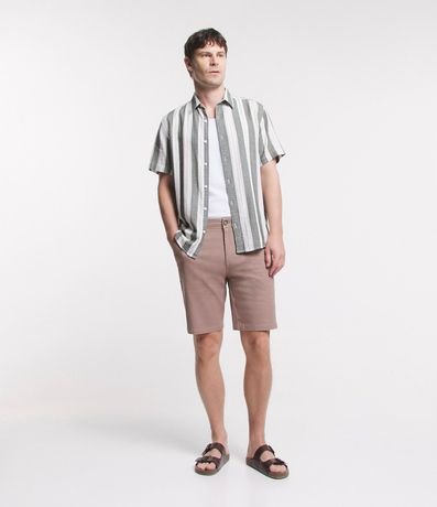 Bermuda Slim en Sarga con Elastano 2