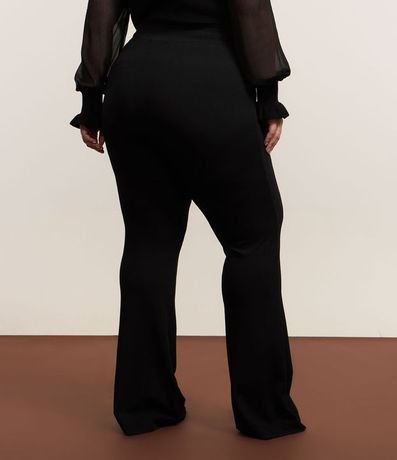 Pantalón Flare con Textura Acanalada Curve & Plus Size 3