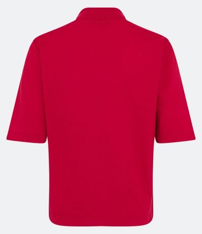 Blusa en Algodón con Cuello Alto y Manga Corta 7