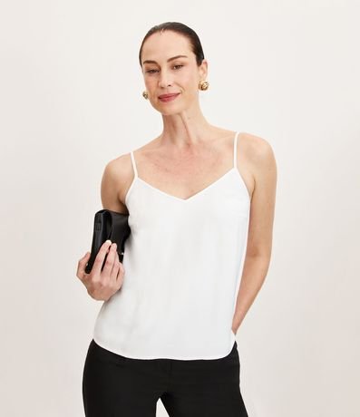 Blusa de Breteles Finos en Viscosa