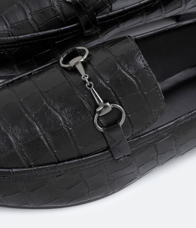 Zapato Loafer con Textura Croco y Detalle en la Parte Superior 5