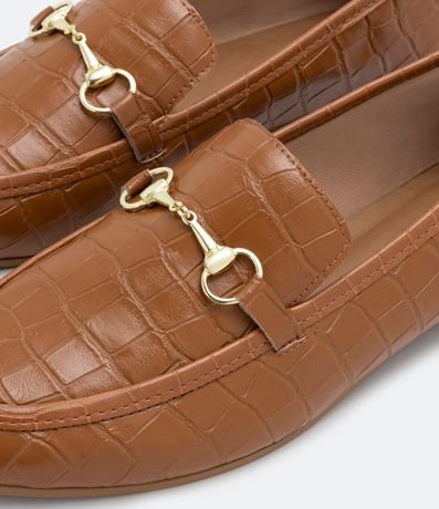 Zapato Loafer con Textura Croco y Detalle en la Parte Superior 2