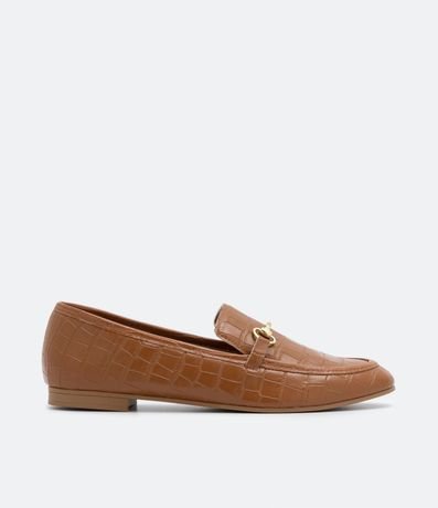Zapato Loafer con Textura Croco y Detalle en la Parte Superior 4