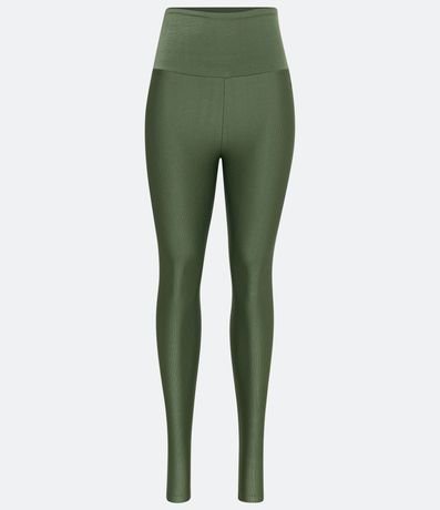 Pantalón Legging Deportiva en Poliamida Acanalada con Cintura Alta 5